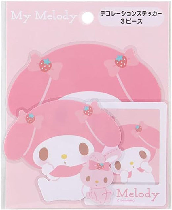 Sanrio My Melody 3 Piece Sticker Decal Set (Online Order Only)
