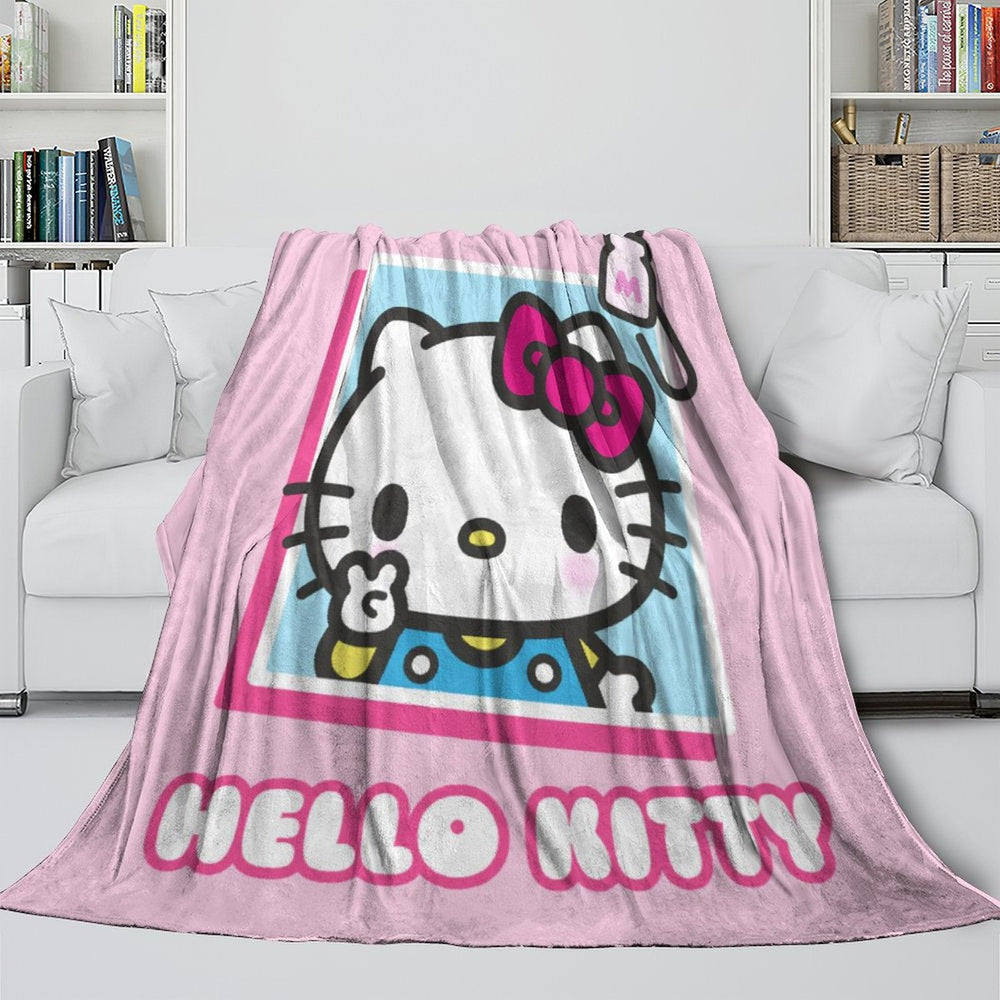 Sanrio Hello Kitty Blanket Flannel Fleece Throw Room Decoration (Online Order Only)