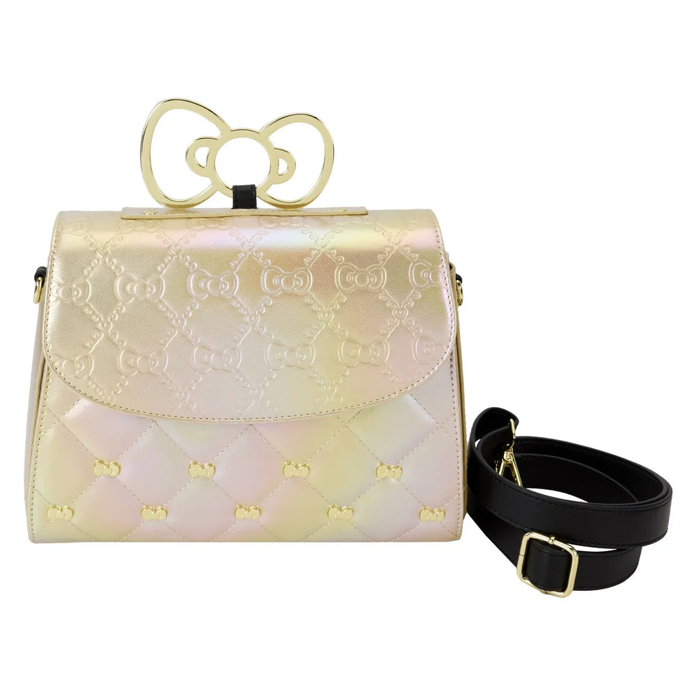 Sanrio Hello Kitty 50th Anniversary Gold Embossed Crossbody Purse by Loungefly (Online Order Only)