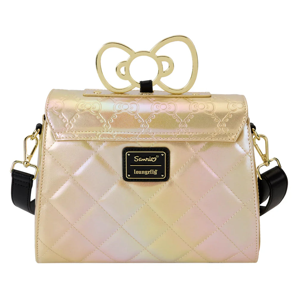 Sanrio Hello Kitty 50th Anniversary Gold Embossed Crossbody Purse by Loungefly (Online Order Only)