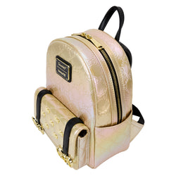 Sanrio Hello Kitty 50th Anniversary Metallic Gold Embossed Mini Backpack by Loungefly (Online Order Only)