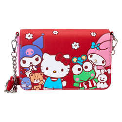 Sanrio Hello Kitty & Friends Color Block Floral Crossbody Bag by Loungefly (Online Order Only)