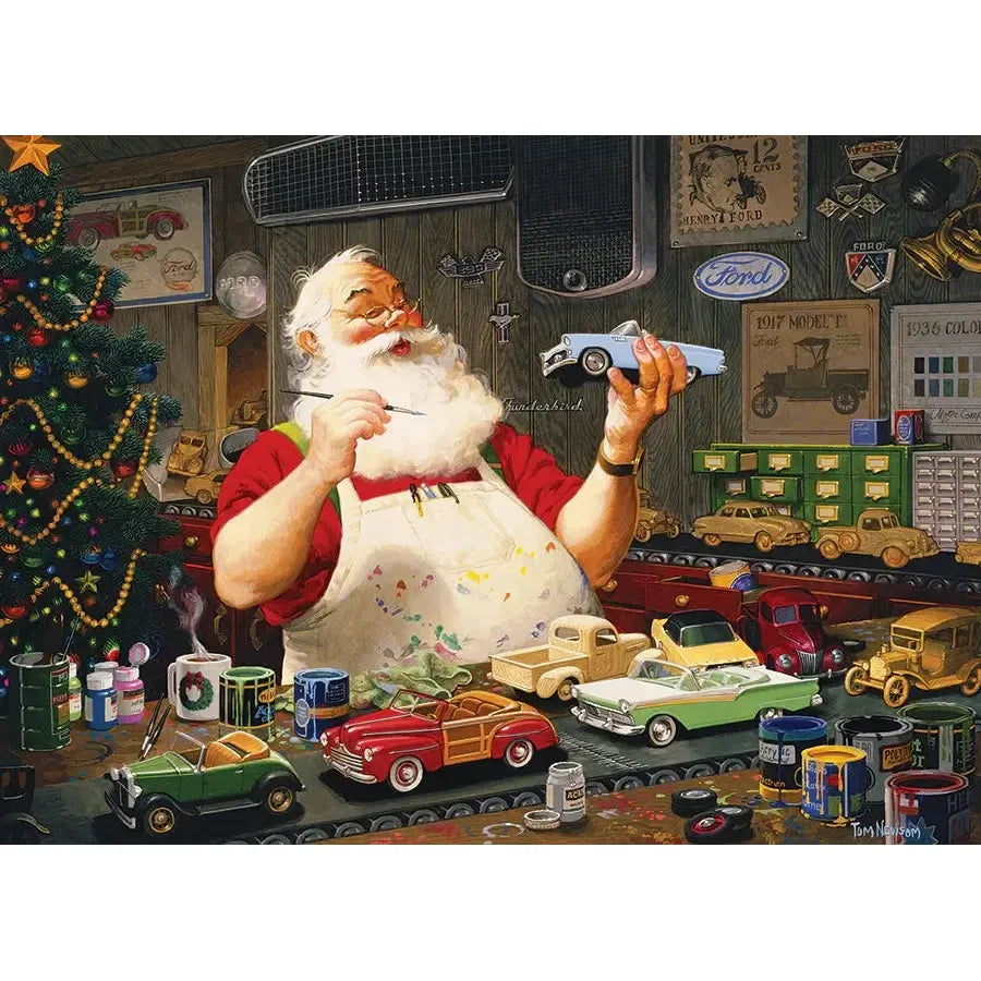 Santa Painting Cards 1000 Piece Jigsaw Puzzle Cobble Hill (ONLINE ORDER ONLY)