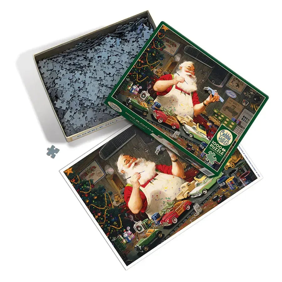 Santa Painting Cards 1000 Piece Jigsaw Puzzle Cobble Hill (ONLINE ORDER ONLY)