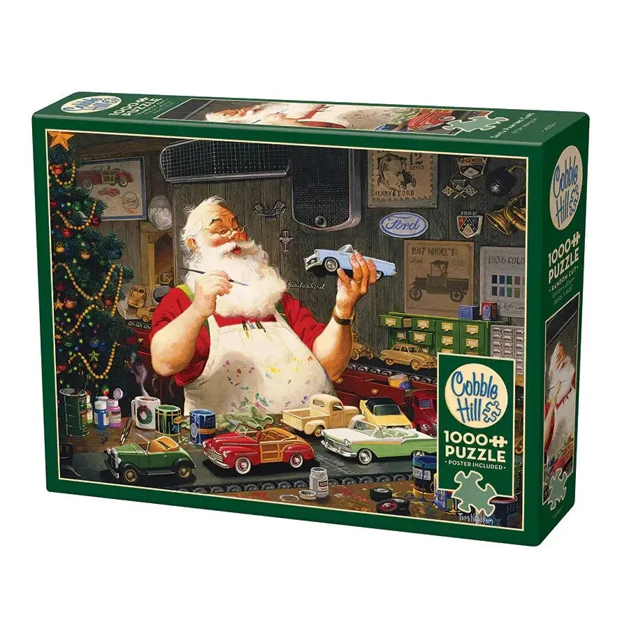 Santa Painting Cards 1000 Piece Jigsaw Puzzle Cobble Hill (ONLINE ORDER ONLY)