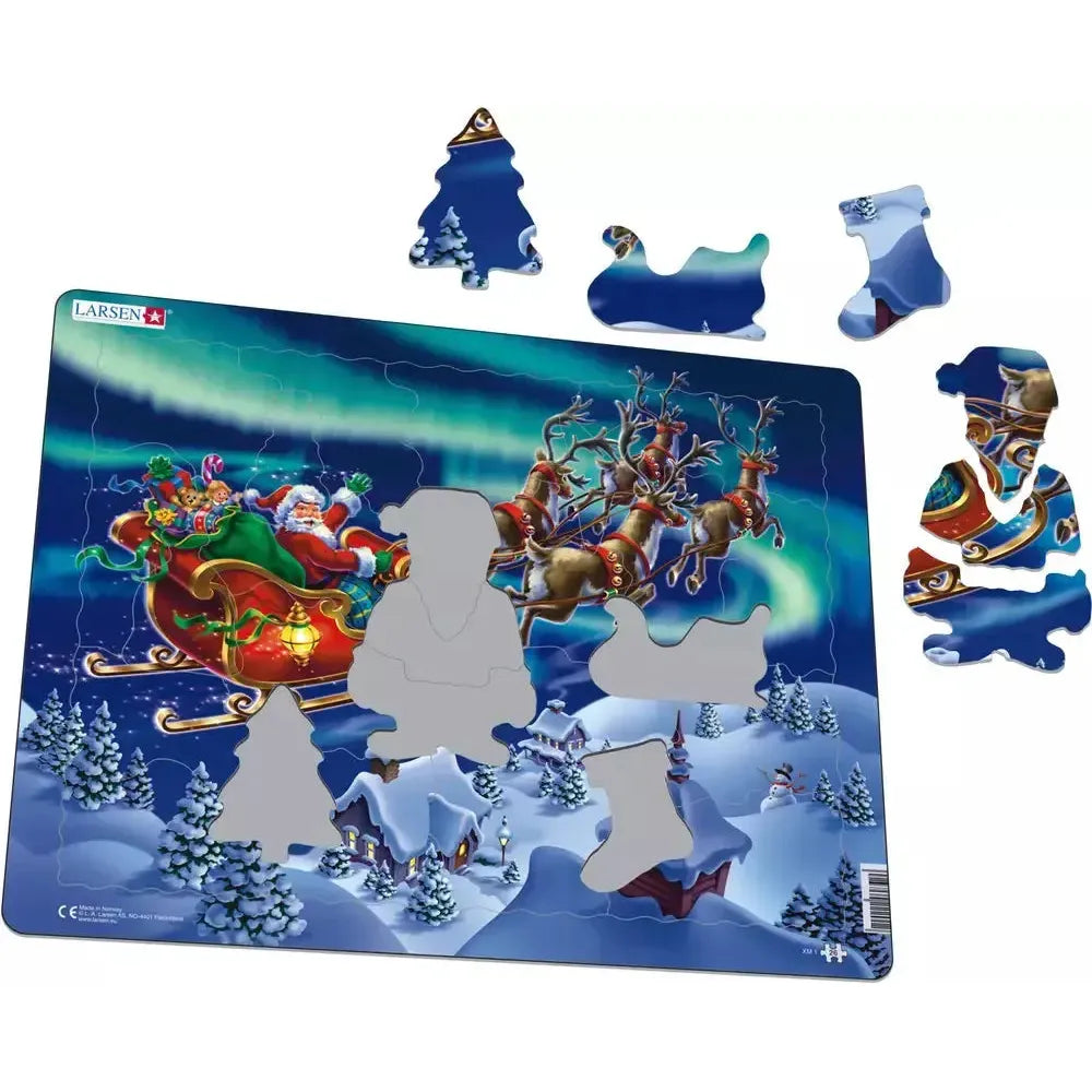 Santa in Nordic Light 26 Piece Tray Jigsaw Puzzle Larsen