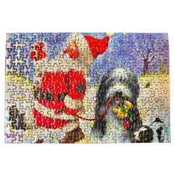 Santa's Best Friend 234 Piece "World's Smallest" Jigsaw Puzzle TDC