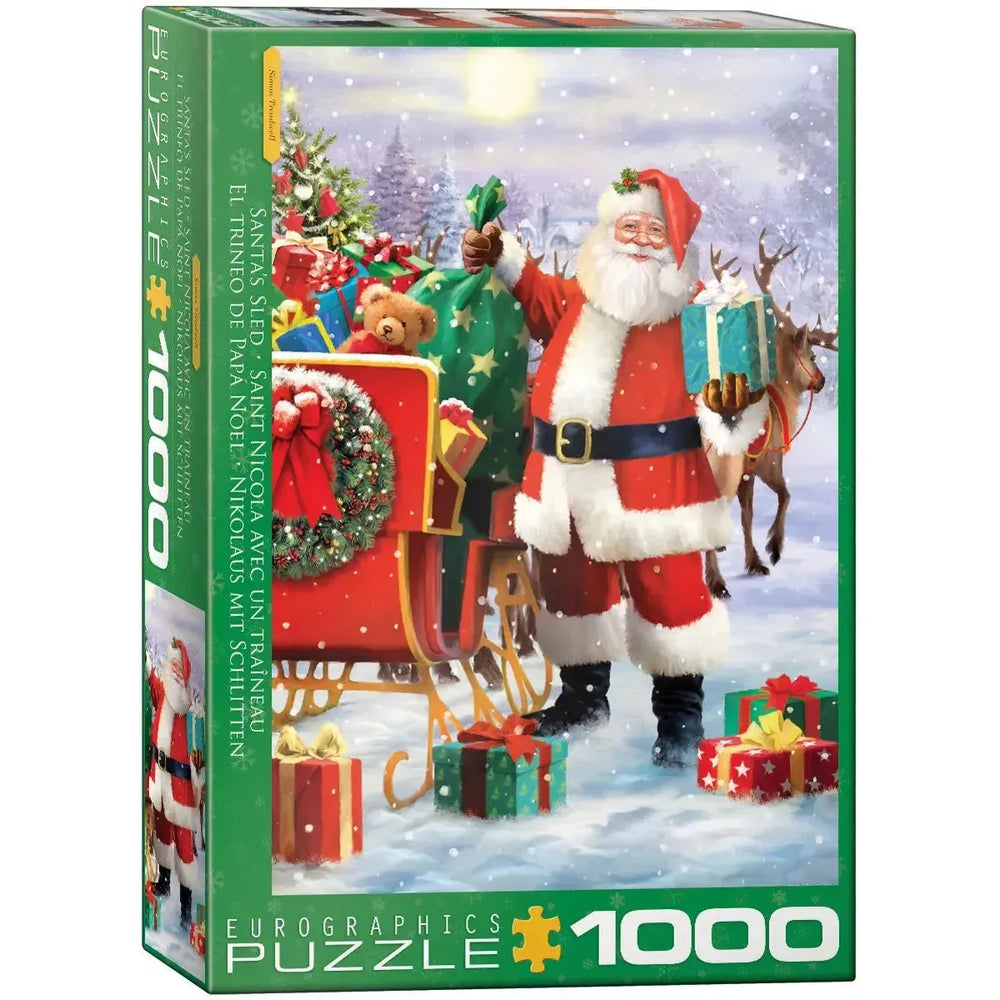 Santa's Sled 1000 Piece Jigsaw Puzzle Eurographics (ONLINE ORDER ONLY)