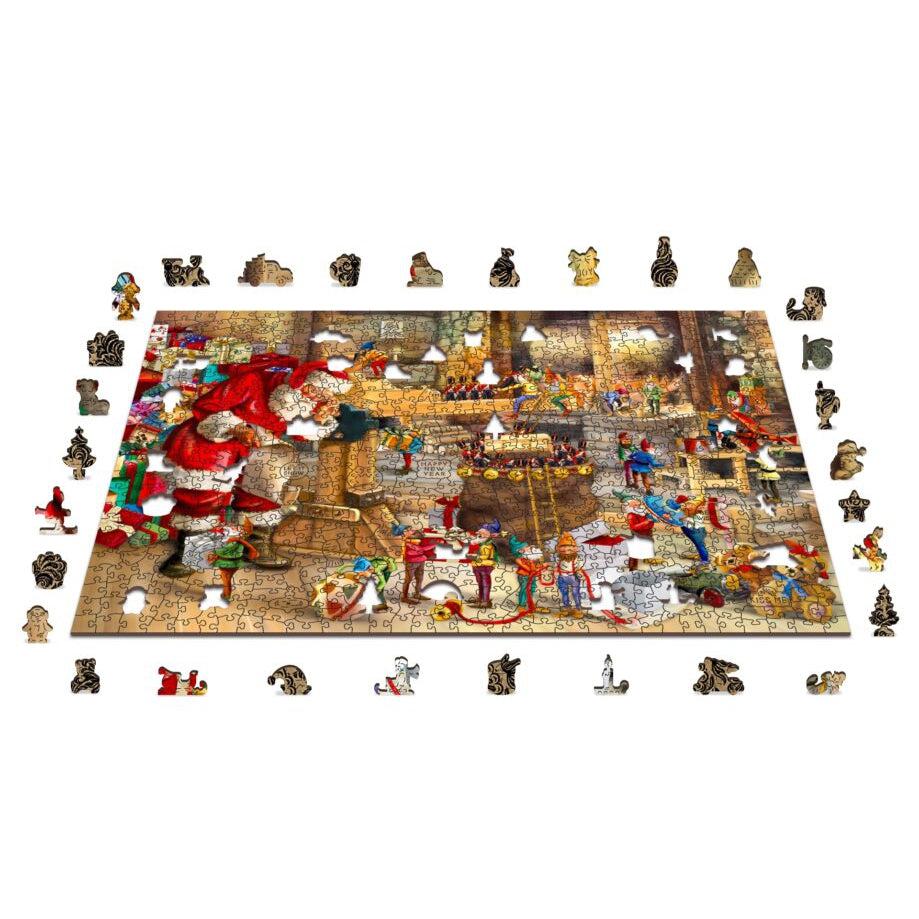 Santa’s Workshop 750 Piece Wood Jigsaw Puzzle Wooden City (ONLINE ORDER ONLY)