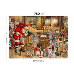 Santa’s Workshop 750 Piece Wood Jigsaw Puzzle Wooden City (ONLINE ORDER ONLY)