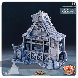 3D Printed Cast n Play Christmas Village Terrain Set 28mm 32mm D&D (Online Only)