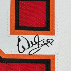 Framed Facsimile Autographed Warren Sapp 35x39 Tampa Bay Red Reprint Laser Auto Football Jersey (ONLINE ORDER ONLY)