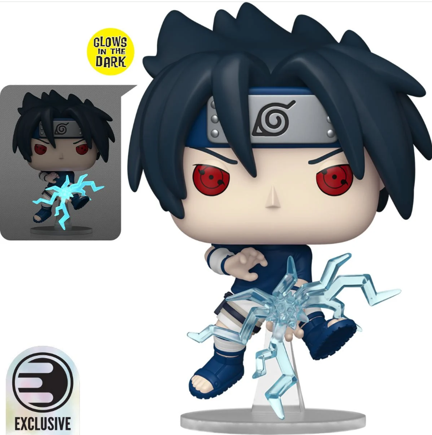 Naruto Sasuke Uchiha (Chidori) Glow-in-the-Dark Funko Pop! Vinyl Figure #1969 - Entertainment Earth Exclusive with Funko Protector (Online Order Only)