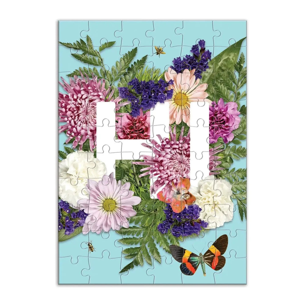Say It with Flowers Hi Greeting Card 60 Piece Jigsaw Puzzle Galison