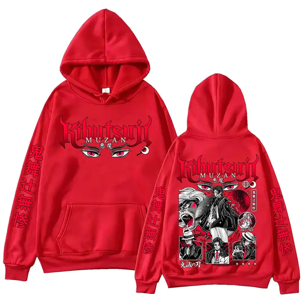 Muzan Kibutsuji Hoodie Demon Slayer Harajuku Pullover (ONLINE ORDER ONLY)