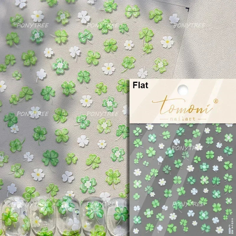 Hot Stamping Silver Rose Gold Tender Leaf Branches Flower Slash Leaves Maple Leaves Ginkgo Plant Flower Nail Art Stickers Decals (ONLINE ORDER ONLY)