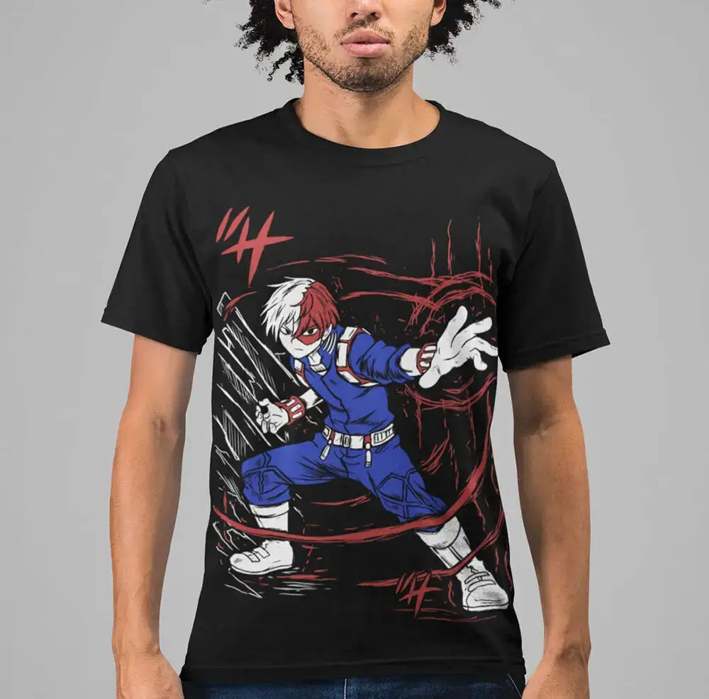 Todoroki T-shirt: Dabi & Toya My Hero Academia Black Tee (ONLINE ORDER ONLY)