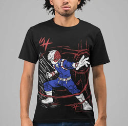 Todoroki T-shirt: Dabi & Toya My Hero Academia Black Tee (ONLINE ORDER ONLY)