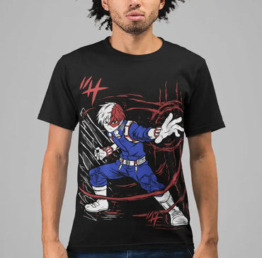 Todoroki T-shirt: Dabi & Toya My Hero Academia Black Tee (ONLINE ORDER ONLY)