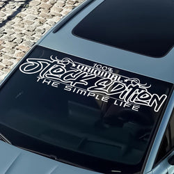 Stock Edition Simple Life Under Construction Car Sticker for Windshield Banner JDM Competition Style Waterproof Vinyl Decals (ONLINE ORDER ONLY)