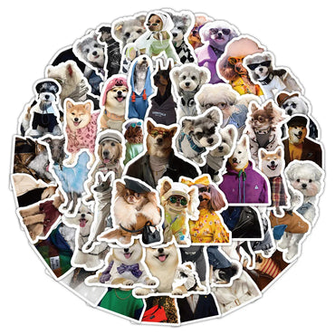 10/30/60pcs Cute Funny Animal Dog Meme Stickers Graffiti Decals Laptop Luggage Phone Car Suitcase Waterproof Sticker Kids Toys (ONLINE ORDER ONLY)