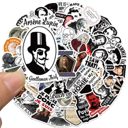50pcs Funny Famous Person Meme Celebrity Stickers Water Bottle Sticker Luggage Laptop Guitar Phone Waterproof Vinyl Decals (Online Order Only)