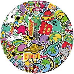 10/50Pcs Cartoon Alien Graffiti For Suitcase Guitar Diary Computer Skateboard Toy Decoration Decoration Decals Sticker (ONLINE ORDER ONLY)