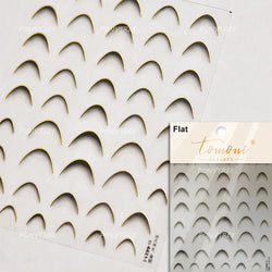 French Style Bronzing Arc Lava Metal Flow Curvy Delicate Punk Charming Self Adhesive Nail Art Stickers Manicure Decals Wholesale (Online Order Only)