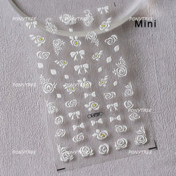 Dreamy Shiny Bowknot Ribbon Lace Delicate Tie Charming 5D Nail Art Decoration Sticker Self Adhesive Manicure Decal DIY Wholesale (ONLINE ORDER ONLY)