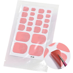110Tips 3D Full Cover Gradient Toenail Stickers Multi Color Self Adhesive Slider No Need UV Lamp Cured Press On Toe Nail Decals* (ONLINE ORDER ONLY)