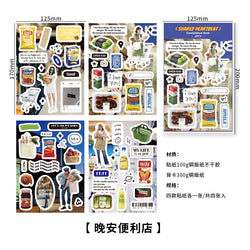 4 Sheets Ins Korean Magazine Planner Stickers Scrapbooking Journal Collage DIY Decoration Material Sticker Kawaii Stationery (Online Order Only)