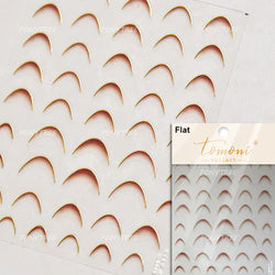 Golden Ink Brush Hot Stamping Irregular Lines Texture Sensation Moon Advanced Feeling Adhesive Nail Art Sticker Manicure Decals (Online Order Only)