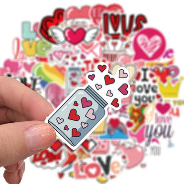 10/30/50PCS Cute Love Sticker Aesthetic Children's PVC Sketchbook Decoration Scrapbooking School Stationery Supplies for Kids (Online Order Only)