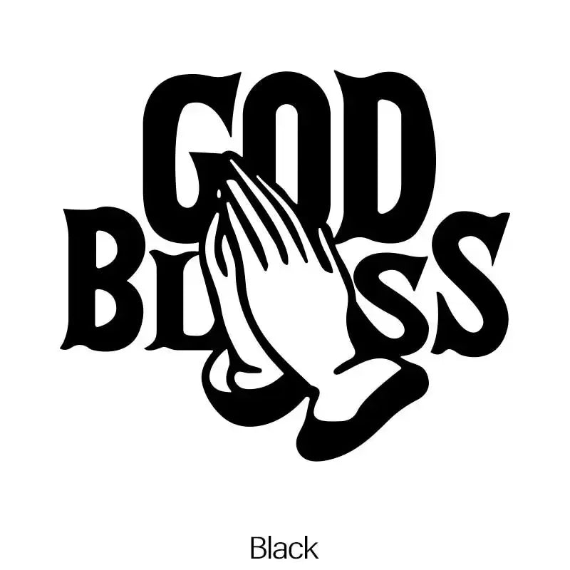 “GOD BLESS" Stickers，Show Your Faith in Jesus with This Waterproof Vinyl Car Sticker! (ONLINE ORDER ONLY)