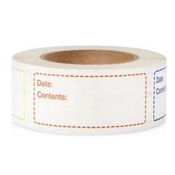 300pcs/roll Kitchen Classification Label Stickers Refrigerator Food Storage Date Labels for Container Bag Jar Packaging Marking (ONLINE ORDER ONLY)