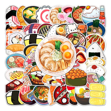 50Pcs Cute Japanese Cartoon Waterproof Vinyl Stickers for Skateboard Snowboard (ONLINE ORDER ONLY)