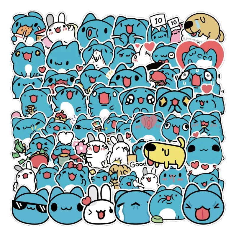 BugCat-Capoo Cartoon Stickers Pack for Laptop, Phone, Water Bottle, Car, Suitcase, Stationery, Refrigerator (ONLINE ORDER ONLY)