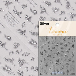 Charming White Shiny Pearl Rhinestone Wings Feathers Crown Moon Stars 3D Self Adhesive Nail Art Sticker Manicure Decal Wholesale (ONLINE ORDER ONLY)