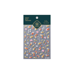 Pink Lotus Flower Red Gold Koi Carp Fish Tail Fancy Carp Self Adhesive Nail Art Decorations Stickers Manicure Decals Wholesale (ONLINE ORDER ONLY)