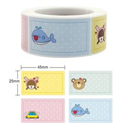 250pcs Package Stationery Label White Label Write Name Sticker Blank Sticker Label Child Stationery Sticker (Online Order Only)