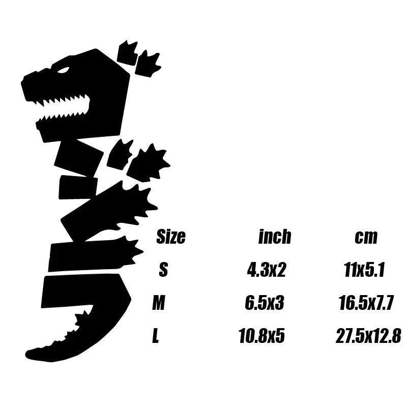 GOZILA Stickers，Japanese Dinosaur Stickers,for its lovers,High quality sticker for cars trucks motorcycles &laptops! (ONLINE ORDER ONLY)