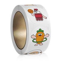 100-500pcs Cute Cartoon Stickers Children's Stickers Kindergarten Inspirational Little Red Flower Reward Roll Stickers (ONLINE ORDER ONLY)