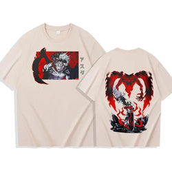 Black Clover Asta T-Shirt: Oversized Y2K Anime Cotton Tee (ONLINE ORDER ONLY)