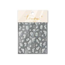 Camellia Tea After Rain Fragrant Flower Paint in Gold White Antique Chinese Characters Adhesive Nail Art Stickers Manicure Decal (ONLINE ORDER ONLY)