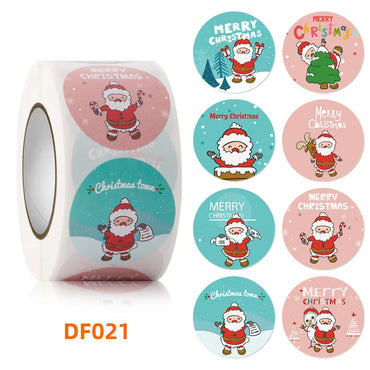 3.8cm Merry Christmas Elk Snowman Gingerbread Waterproof Stickers 100-500 Pcs (Online Order Only)