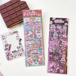 Korean ins Cute Punk Rock Bunny Stickers Hand Account Idol Card DIY Material Decorative Sticker Personalized Kawaii Stationery (Online Order Only)