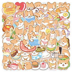 50pcs Cute Puppy Graffiti Stickers for Helmet, Wall, DIY Decoration (ONLINE ORDER ONLY)