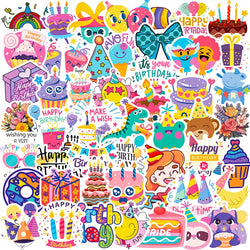 10/30/50PCS Happy Birthday PVC Sticker Aesthetic Decoration Scrapbooking Children's Korean Stationery School Supplies for Kids (ONLINE ORDER ONLY)