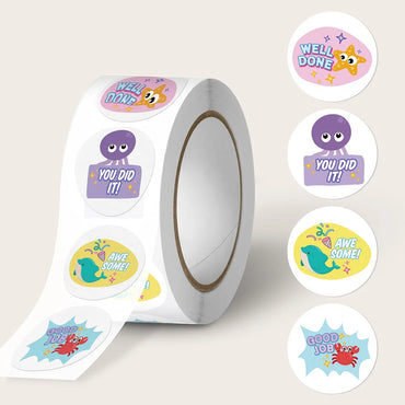 100-500pcs Cartoon Animal Reward Sticker Label Thank You Cute Sticker DIY Gift Sealing Label Decoration Stationery Sticker (ONLINE ORDER ONLY)