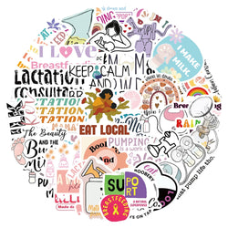 Breastfeeding Pregnancy Stickers for Suitcase Skateboard Laptop Luggage Phone (ONLINE ORDER ONLY)